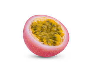 Passion fruit isolated on white background.