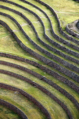 Sinuous curves of Inca terraces, Moray Peru
