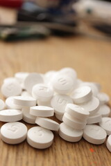 Fototapeta na wymiar pills on a table