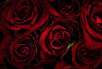 Fototapeta red roses background, czerwone róże obraz