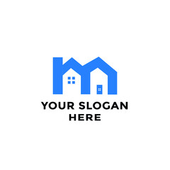 Real state logo design brand identity vector