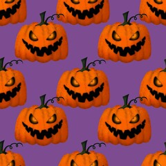 Halloween seamless pumpkin pattern for fabrics and textiles and packaging and gifts and cards and linens and kids