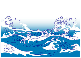 葛飾北斎の波、神奈川沖波裏（富嶽三十六景