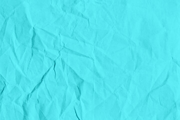 Blue crumpled kraft background paper texture
