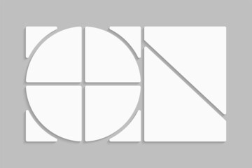 Template collage of six frames, images, photo