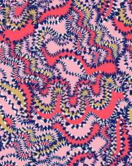 Abstract Funky Waves Zigzag Camouflage Seamless Pattern Trendy Fashion Colors Perfect for Allover Fabric Print