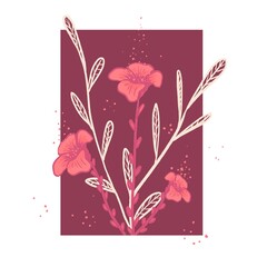background with flowers illustration