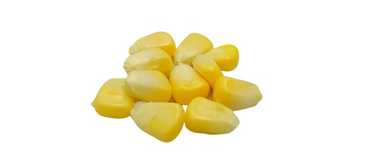 Ear of corn isolated on white background as a package design element.