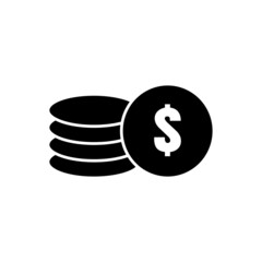 Dollar icon. solid icon style. suitable for currency symbol, business. simple design editable. Design template vector