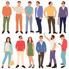 people flat design , isolated on white background, vector