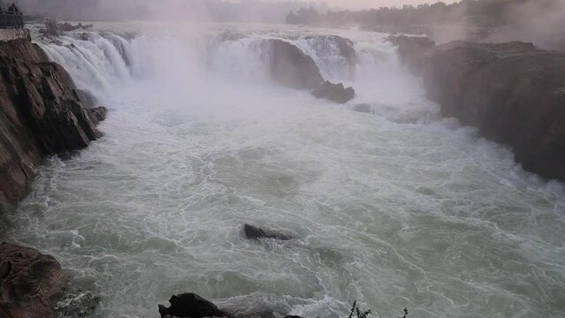 Dhuadhar Waterfalls at Bhedaghat, Jabalpur, Madhya Pradesh