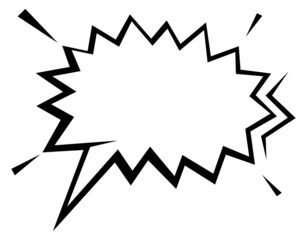 Shouting comic effect. Loud sound empty frame