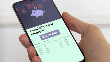 Souscrire à un dispositif acquisition par emprunt, demander à bénéficier d'un dispositif de réduction l'impôt.  Défiscalisation par placement à risque. Texte en français	