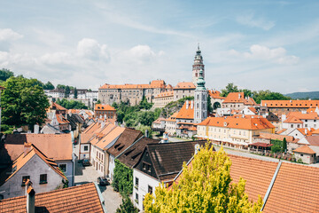 Fototapeta premium チェコ チェスキークルムロフ 街並み