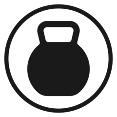 Kettlebell icon. Weight lifting symbol. Gym sign