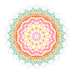 Fototapeta na wymiar Luxury Mandala Design Template. spiritual symbol round ornament.