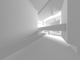 Obraz premium White Modern Background. Abstract Building Concept