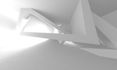 Abstract White Architecture Design Concept