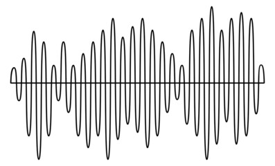 Voice record line. Digital pulse signal icon