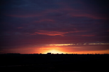 Fototapeta premium sunset over the city