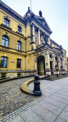 Old city architecture in Poland country in the Szczecin city