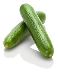 two cucumbers(isolated)