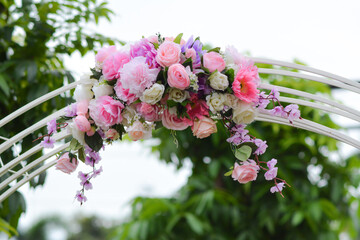 pink and white flowers