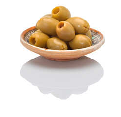 pitted green olives - 501360996