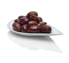 Kalamata olives in a modern plate - 501360997