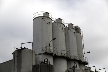 Factory storage silos