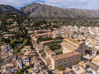 Mount Sion Church and Calvary Stairs, Pollensa, Majorca, Balearic Islands, Spain