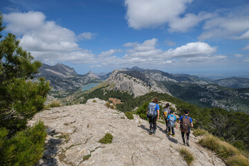 descending from the peak of L&acute;Ofre, Three Thousand Route, (Tres Mils), Fornalutx, Majorca, Balearic Islands, Spain