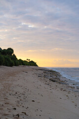 Sunrise on the ocean, natural landscape, background.