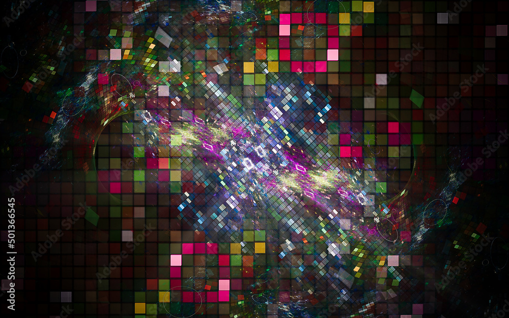 Aufkleber digital illustration abstract image generated fractal background image wallpaper pattern of various 