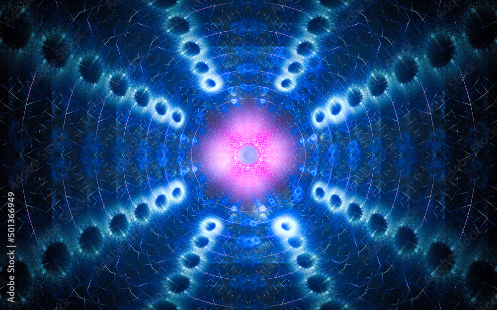 Poster digital illustration abstract image generated fractal background image wallpaper pattern of various 