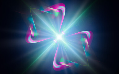 digital illustration abstract image generated fractal background image portal pattern of various geometric shapes and lines of various colors for computer graphics or web design