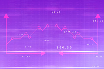 2d rendering Stock market online business concept. business Graph 