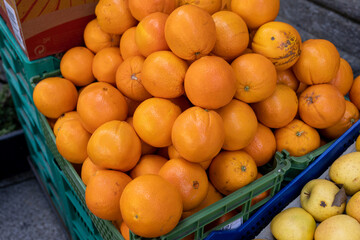 Fruits and vegetables in a street market