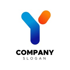 letter y company logo template vector design