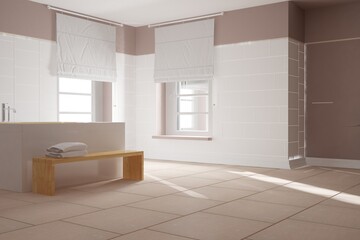 Modern interior design. 3D illustration