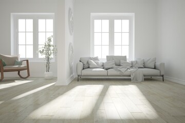 Modern interior design. 3D illustration