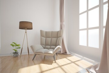 Modern interior design. 3D illustration