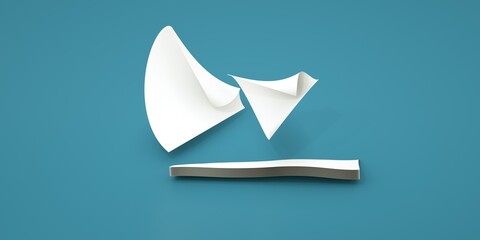 Paper bundle illustration 3d illustration 3d render image