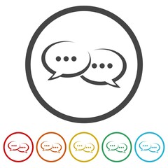 Discussion icon. Set icons colorful