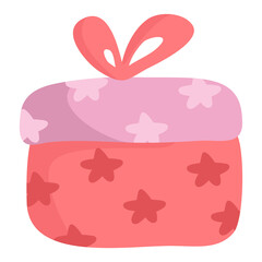 Gift Box Icon Flat Design. present, ellement party, birthday, celebrate. surprise