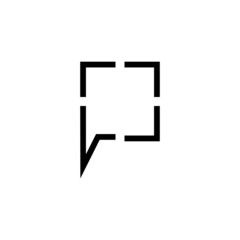 clever dual meaning chat capture logo