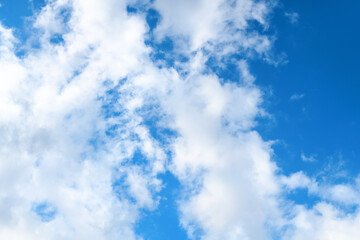 Obraz premium Blue sky with clouds. Sky background. Selective focus