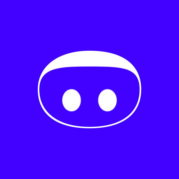 abstract robot helmet tech logo