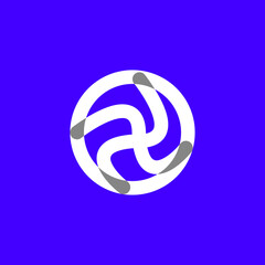 Obraz premium abstract badge move tech logo