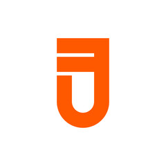 monogram flat letter f u logo design © ffeeaarr